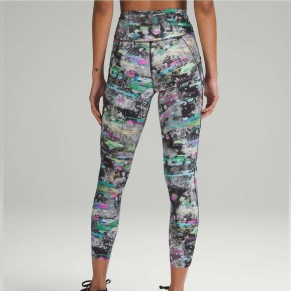 🇨🇦 Lululemon Paint Drift Multi Fast & Free High-Rise Leggings with Pockets - Picture 2 of 16